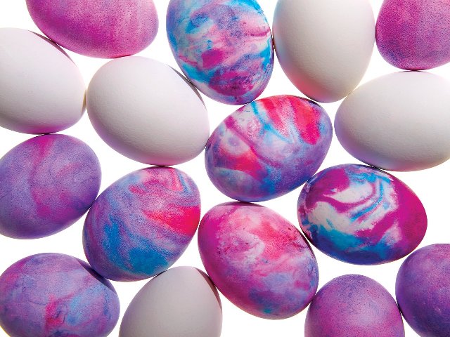 Окраска яиц: мраморные